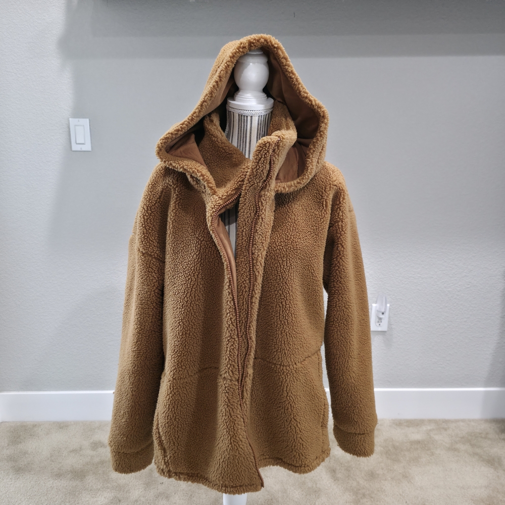 Fabletics Lotta Teddy Caramel Brown Jacket